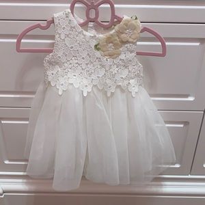 Ivory baby lace & tulle dress
